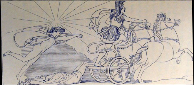 John Flaxman, "Achille trascina il corpo di Ettore", 1793 ca.
