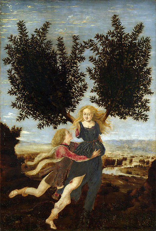 "Apollo e Dafne" di Antonio del Pollaiuolo, 1470-80, © The National Gallery London