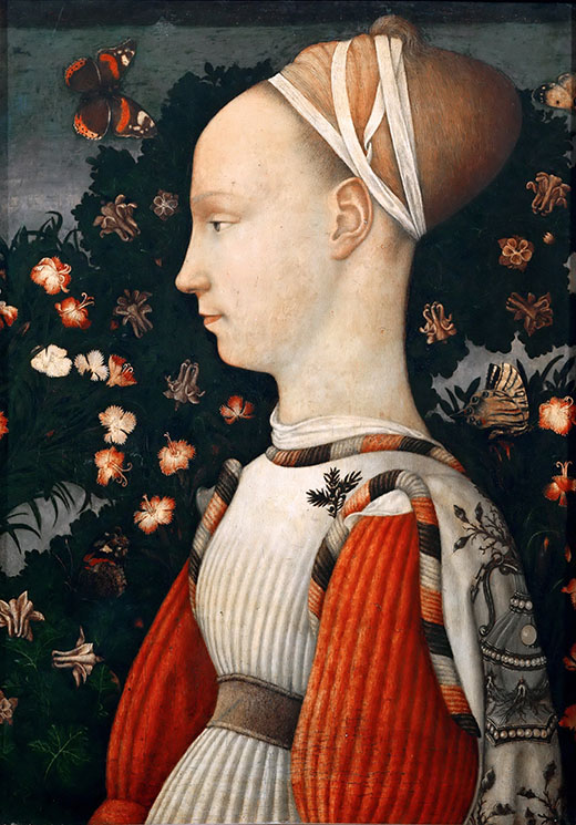 Pisanello, "Ritratto di principessa estense", 1435-1449, Louvre, Paris
