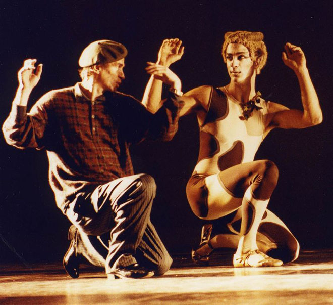 Rudolf Nureyev e Kader Belarbi alle prove del balletto “Apres-midi d’un faune”